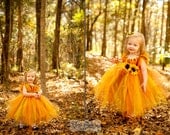 Fall tutu dress for an Autumn Princess size 5T , 6, 7/8 - AllDressedUpCouture