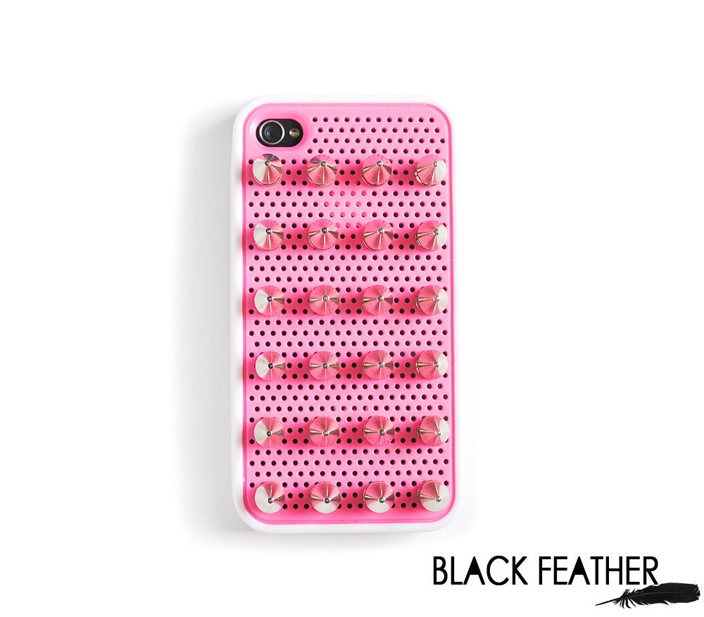 Pink Spike Hard Case iPhone 4 4s- Free U.S Shipping