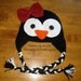 Penguin Hat Pattern - Crochet Pattern 35 - Beanie and Earflap Pattern - Newborn to Adult - us and uk terms - INSTANT DOWNLOAD