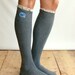Lacey Fan PENN STATE Boot Socks cable knit boot sock with lace and school logo - Collegiate boot socks (item.no.12-12)