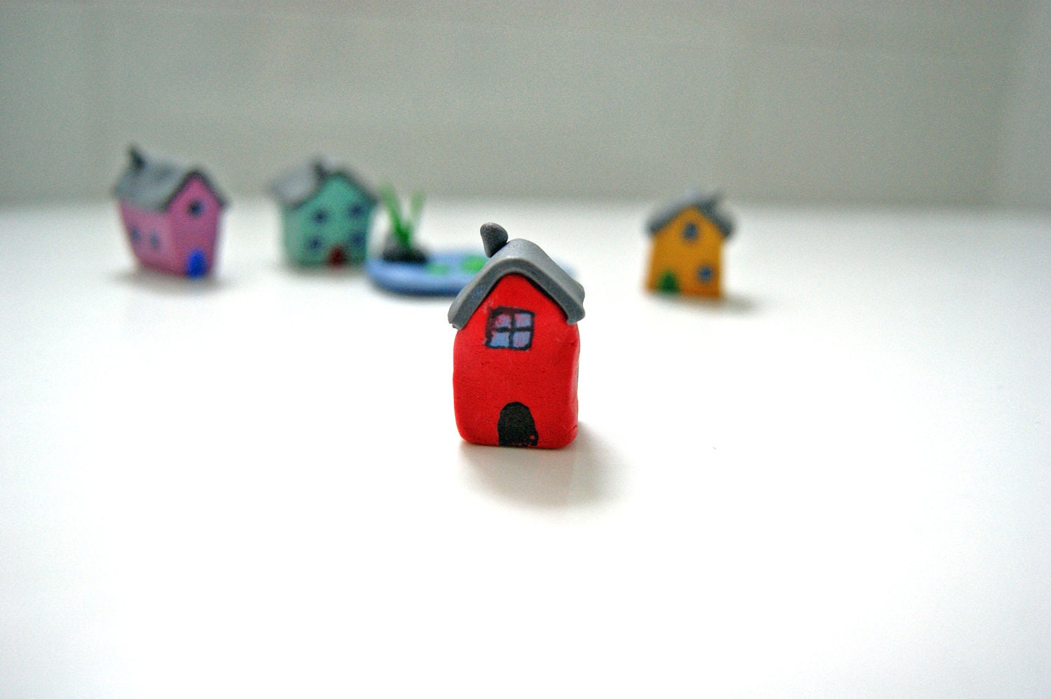 Tiny House (No.5), Miniature Cottage Hand painted and Handmade