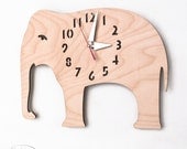 The "Big Birch Elephant" designer wall mounted clock from LeLuni