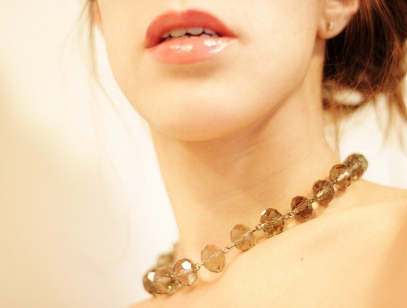 Faceted Smokey Quartz Choker