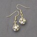 Earrings-Dangle earrings-Rhinestone earrings-Golden Earrings-Disco Ball Earrings-Gold and Rhinestone earrings-Beaded Earrings-
