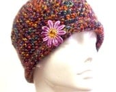 Multicolor Crochet Beanie, Alpaca, Wool, Winter Apparel, Snow Accessory, Women