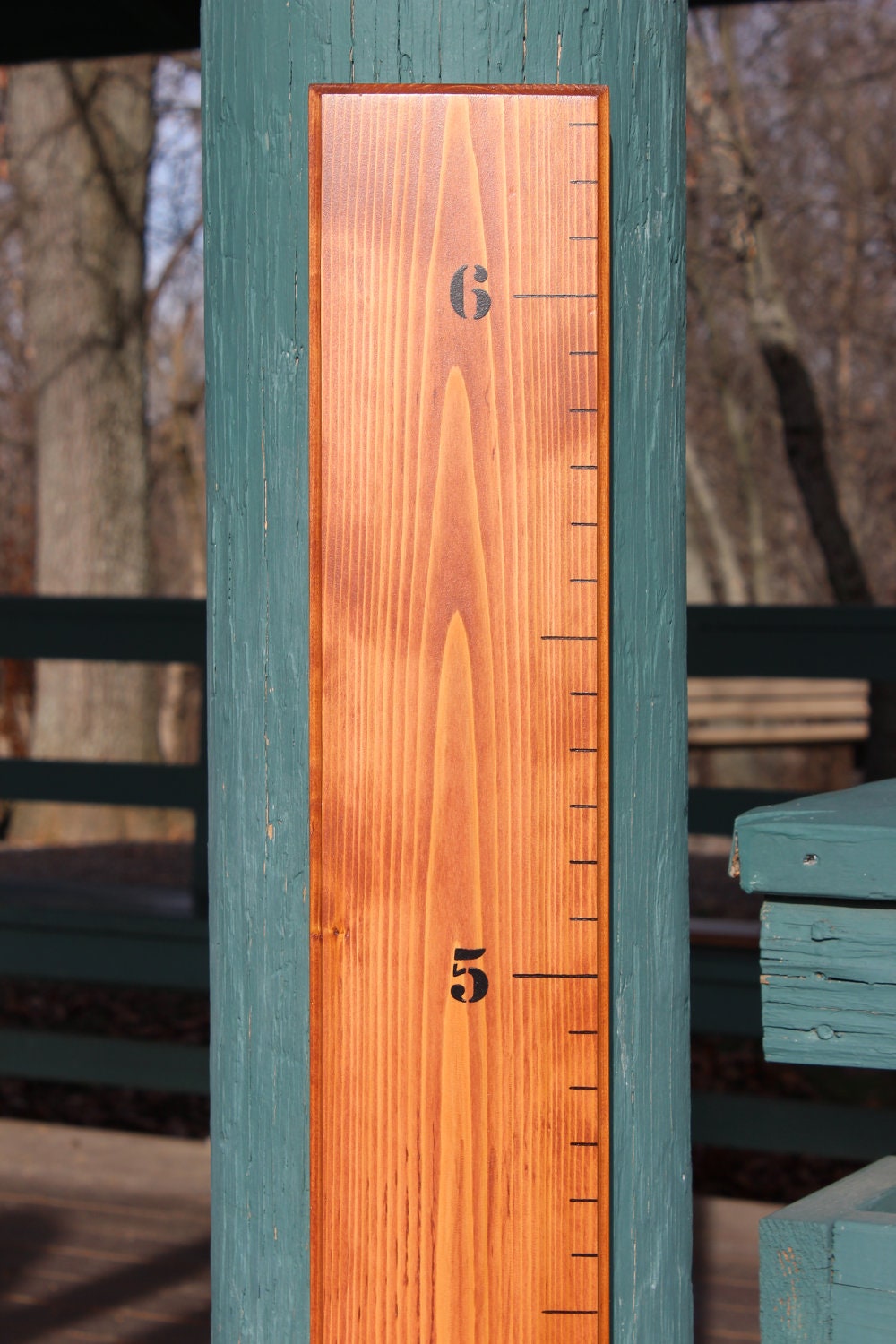 Cedar Wood Growth Chart Ruler For Children - Routed Edge