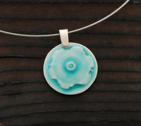 Aquamarine Flower Pendant