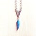 geometric fang necklace - turquoise stone, fang, tribal, mayan, boho, festival, hippy, grunge, antique silver