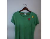 SALE Vintage 1970s Flower Embellished Shirt (MEDIUM)
