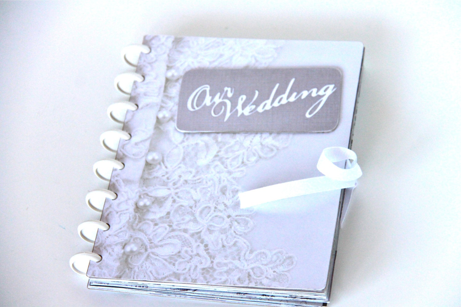 Ribbons & Lace Wedding Planner Album Plum Engagement Gift