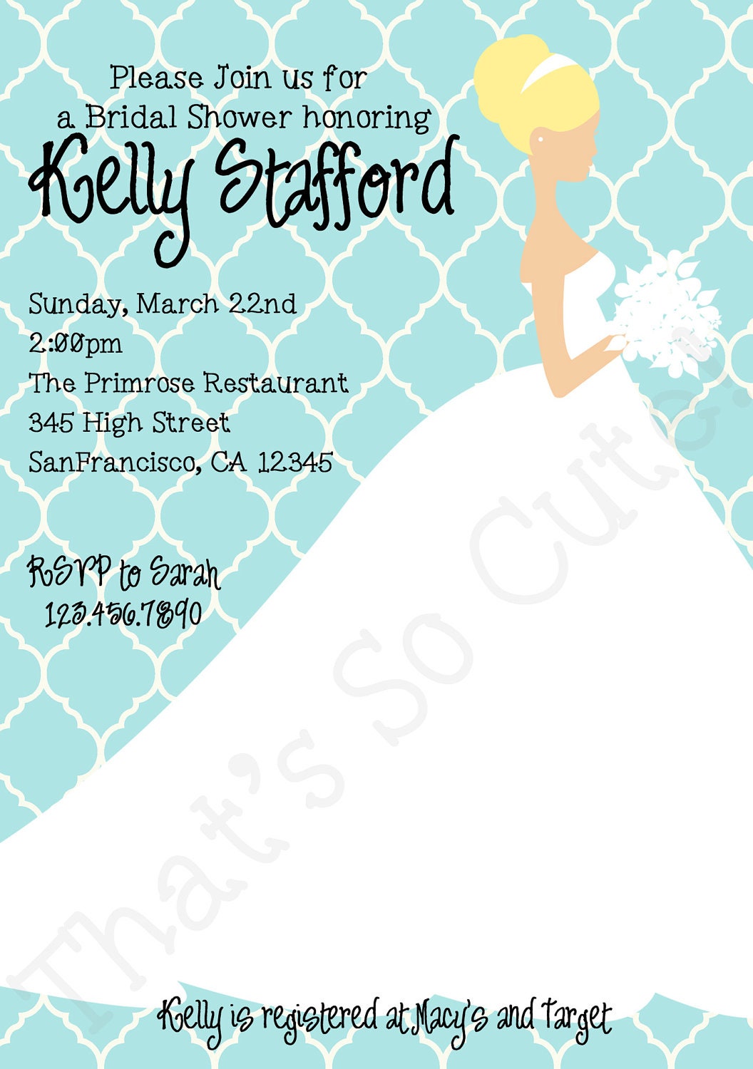 Bridal Shower Invitation: Something Blue Il_570xn