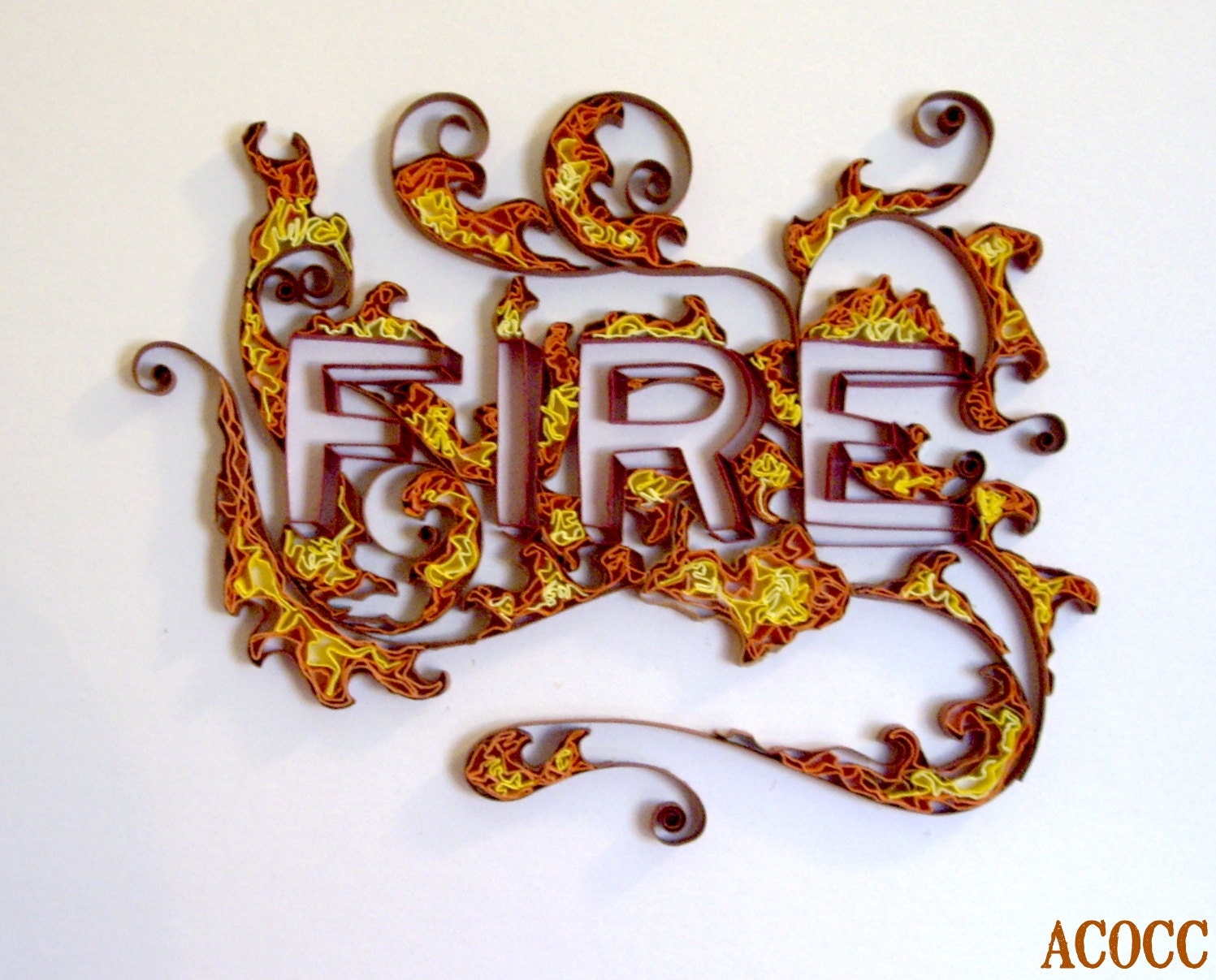 Quilling on Fire - Wall Art