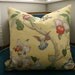 Large Pillow - Beautiful Floral and Fauna Designer Fabric - Eco Decor