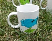 Plants vs. Zombies Hand-Drawn Ceramic Mug, Snow Pea: 1st in a Series of 7