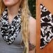 Magic Forest Bandana Scarf - Summer Collection 2012 - Animal Kingdom Zoo Print Black and White Handkerchief Cotton Fabric