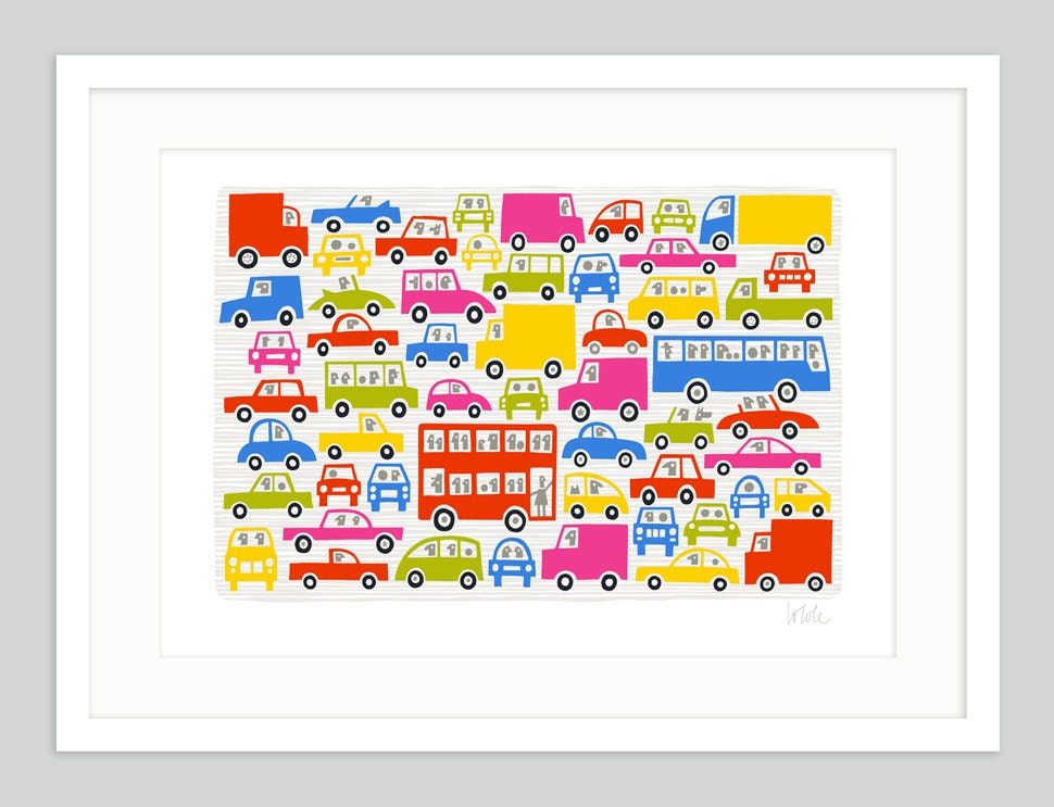 Static Traffic by Lo Cole, archival print (A2) 23.4" x 16.5"