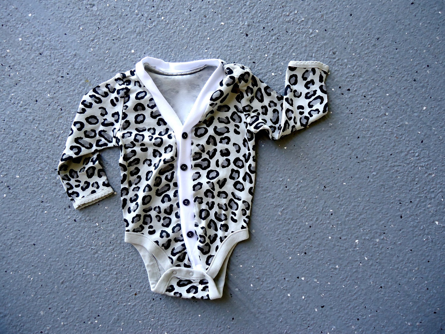 Baby Cardigan Onesie - Leopard Print Baby Girl Sweater - Perfect for a Fall or Winter Baby Shower Gift