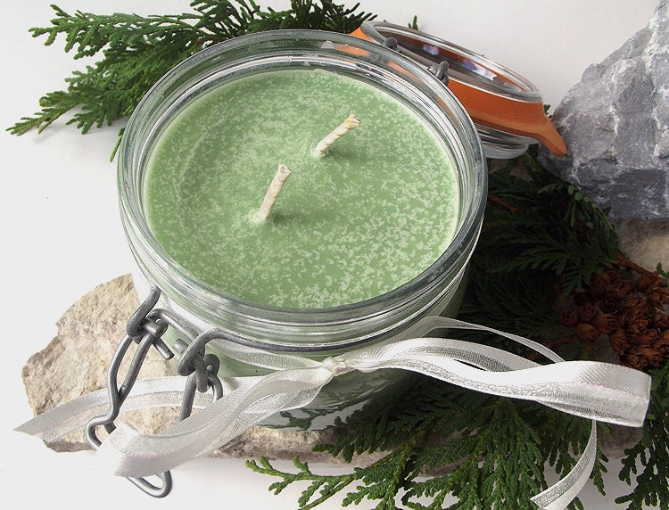 Peppermint & Eucalyptus Soy (and Palm) Candle - 25 ounce Jar