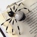 Pretty Beaded Christmas Spider Ornament -- Black/Clear