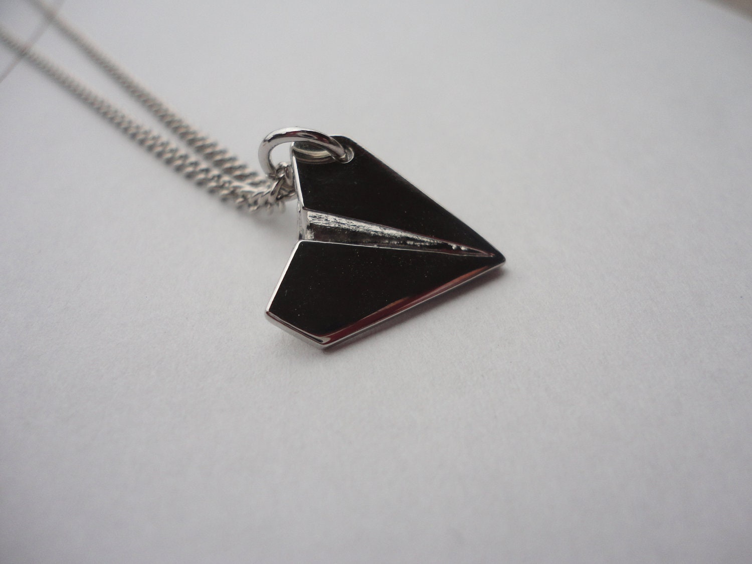 One Direction-Harry Styles-Inspired Silver Airplane Charm Necklace-Silver Metal-High Quality
