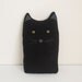 Halloween Black Cat Plush Stuffed Animal Pillow - Green Eyes - Limited Edition - Genevieve - FREE U.S. SHIPPING