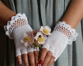 Mittens Weddings White Lace Mittens - Anazie