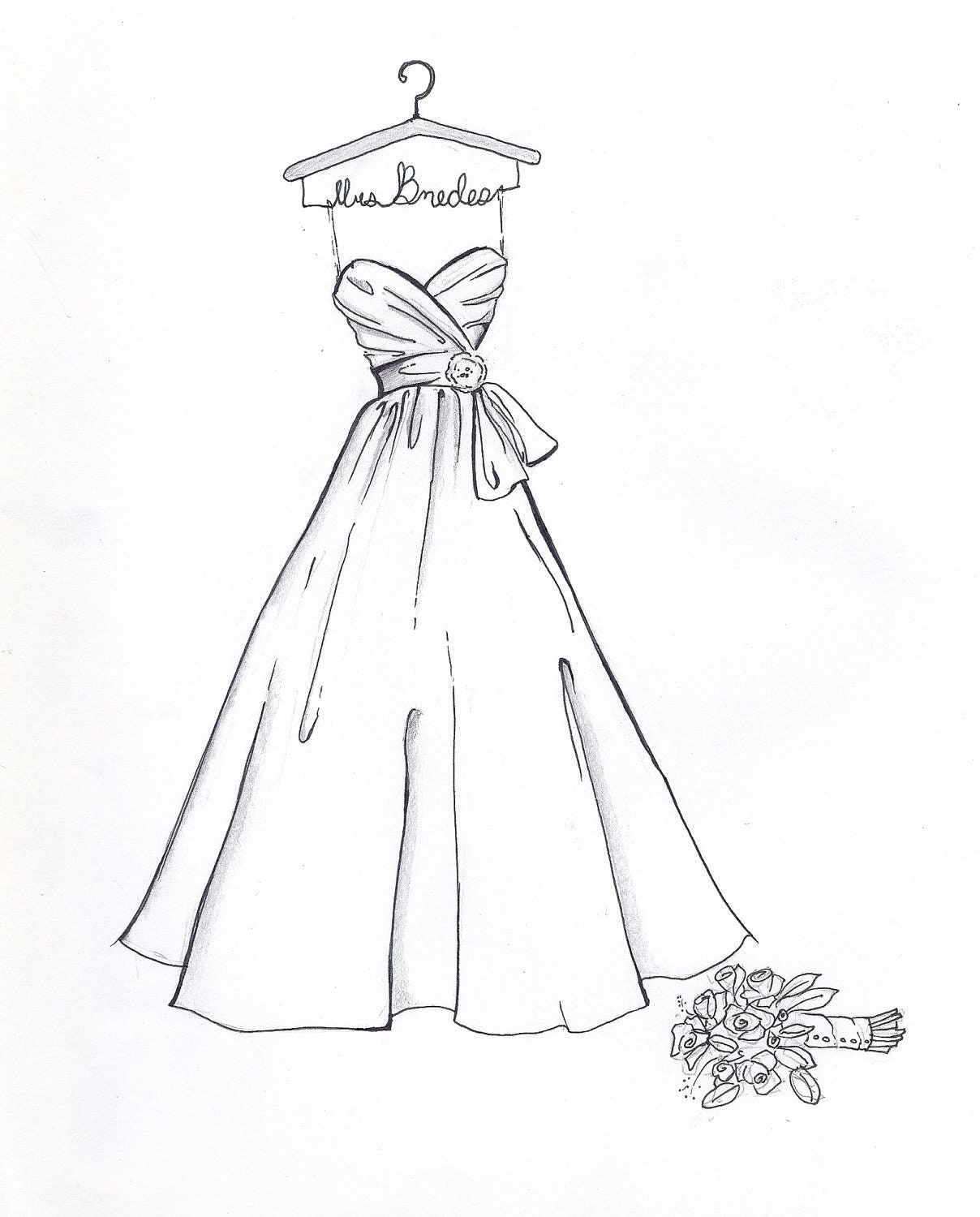 Dresses Coloring Pages Affordable Click Page Elegant Wedding Dress