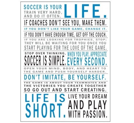 Soccer Is Your Life - Manifesto Print