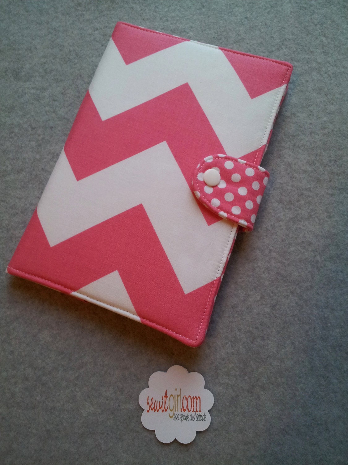Kindle cover Kindle Paper white case Nook cover ipad mini cover Samsung Galaxy 7 Pink and white Chevron Custom order