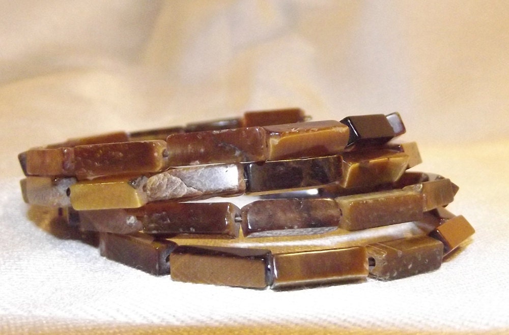 SALE Handmade Genuine Tiger Eye Memory Bracelet