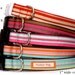 Stripe dog collar 1" stripe multi stitch ribbon dog collar pet collar large dog collar small dog collar pink dog collar girl red collar