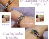 Wire Wrap Clasp Rings Tutorial, 3 FULL VARIATIONS, Wire Jewelry Tutorial Discount Package - Instant Download Pdf Files