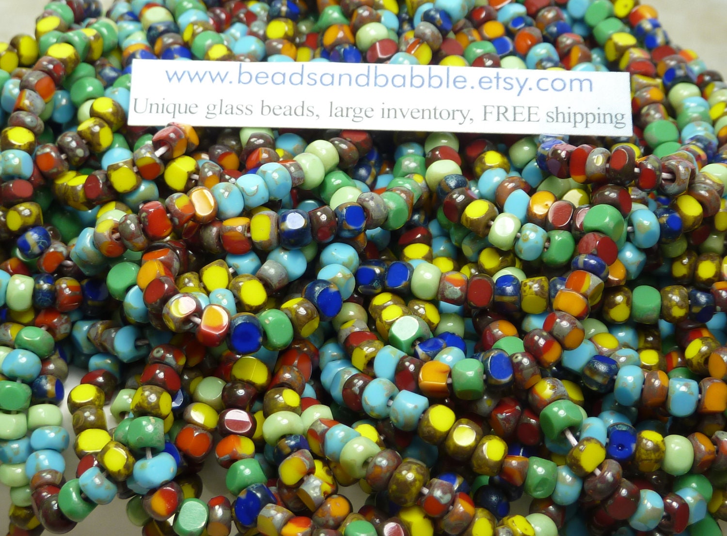 6/0 3 Cut Opaque Gypsy Mix Picasso Firepolished Czech Glass Seed Beads 6 Strand Hank (C160)