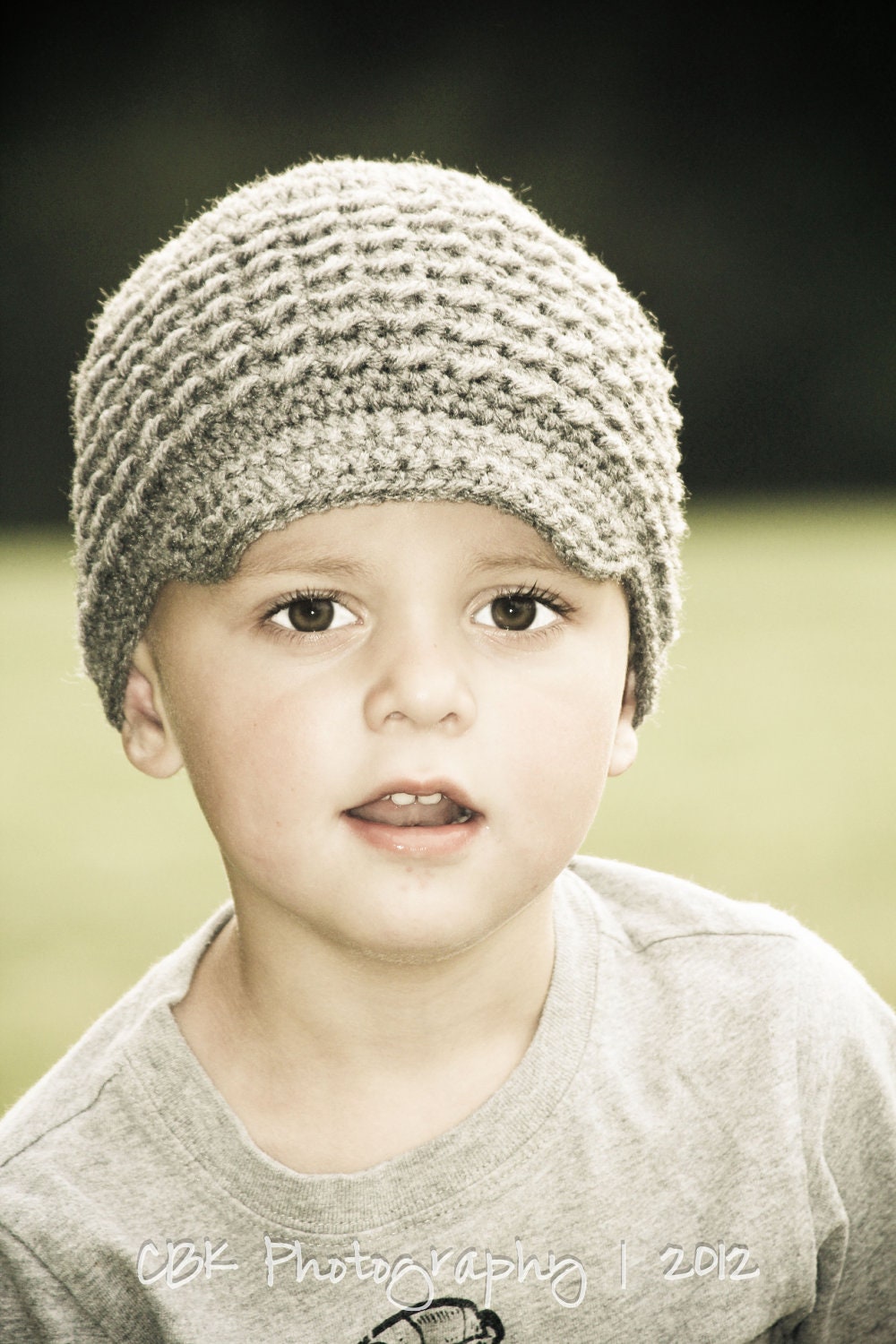 Crochet Boy Newsboy Hat Gray Newborn Cap Little Kid Beanie Infant Soft-Brimmed Visor - MADE TO ORDER, Children Clothing