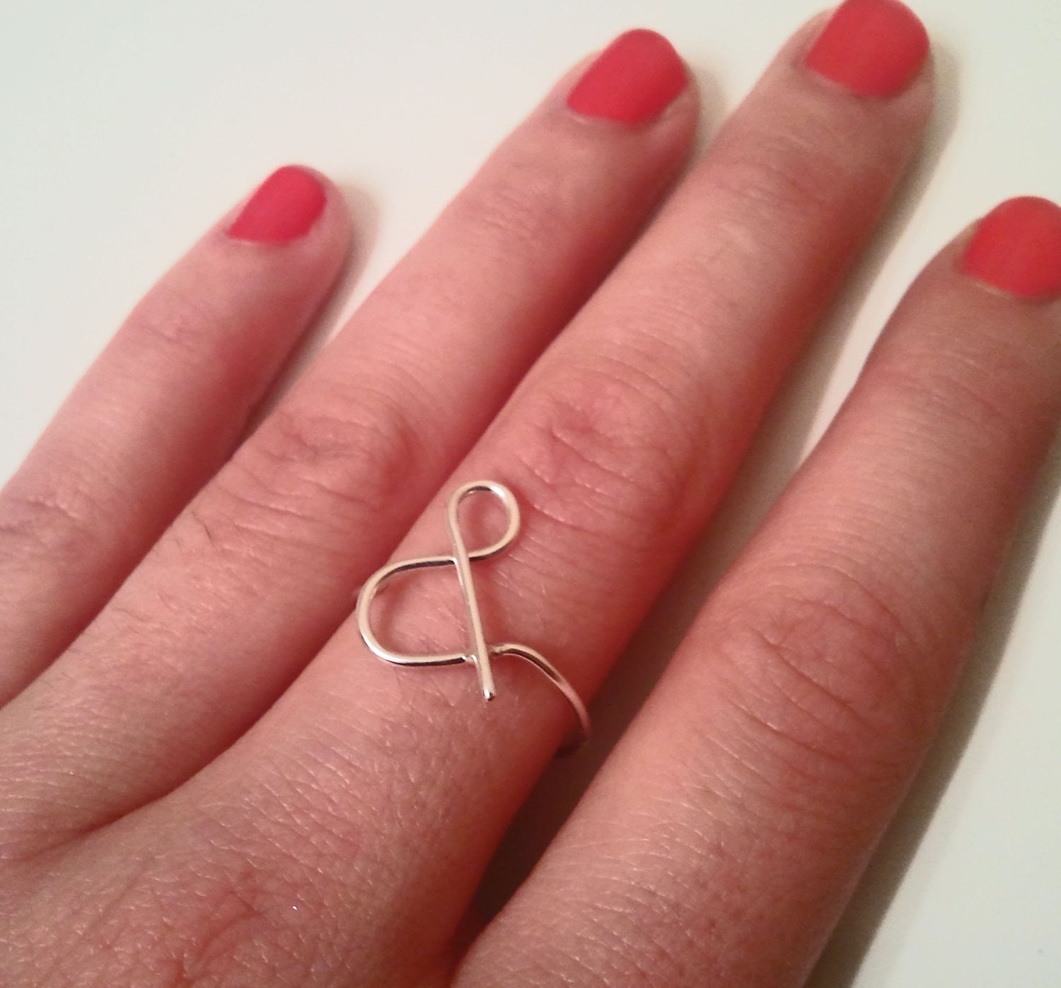 Ampersand Ring Sterling Silver Custom Jewelry - Gifts Under 25