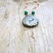 Silver Teardrop Necklace Womans Green Jade Quartz Evening Jewellery