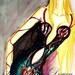 Fashion Illustration Watercolor Painting Signed by Artist