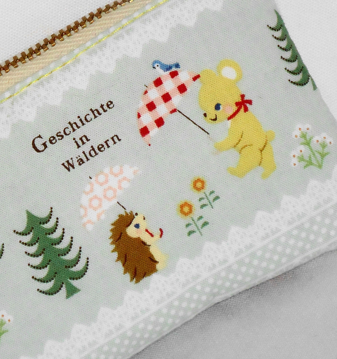 November Books (German Fairytales) Padded Zippered Pouch -- Mint (Camera / IPod / Cell Phone Case)
