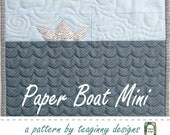 Paper Boat Mini Quilt Pattern, PDF