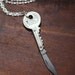 Key Shaped Pocket Knife Necklace
