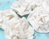 Silk Flowers, handmade, gift,, sash, hat, flower girl dress - Ivory white