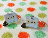 Amigurumi Kingdom Mr. Poop and Mr. Toilet Paper Dangle Earrings