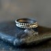 Satellite Stacking Rings Recycled Gold Ethical Oxidized Dotted Black Sterling Silver 14k Yellow Gold Ring Band Set