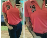 Vintage 70s Polyester LOVE Polo Top ON SALE
