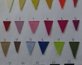 Design your own wool felt flag garland, 11 feet in length.