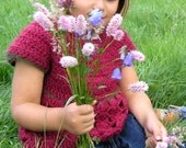 Crochet pattern PDF - Cute lacy sweater vest for babies and little girls - Roselette top -  Sizes newborn  to 10 year-old