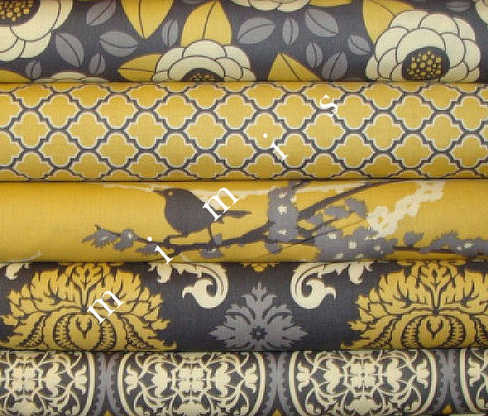 Joel Dewberry Fabric / Bloom in Granite / Aviary 2 Collection - Cotton Quilt Fabric 1 yard