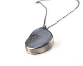 Frost Pendant - Sterling Silver and Drusy OOAK