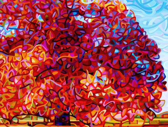 Fine Art Poster Print of an Original Abstract Acrylic Painting - The Buddha Tree