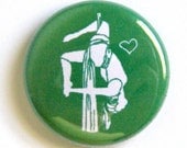Aerial Silk Drawing Pinback Button - 1 inch